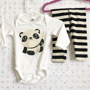 H&M Cute Panda Baby Outfit